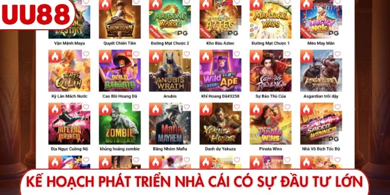 Kế hoạch phát triển nhà cái có sự đầu tư lớn