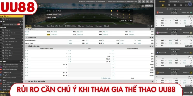 Rủi ro cần chú ý khi tham gia thể thao UU88