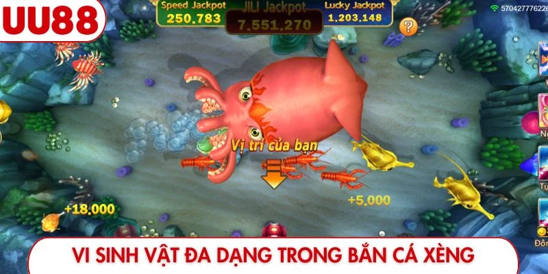 Hệ thống vi sinh vật đa dạng trong bắn cá xèng